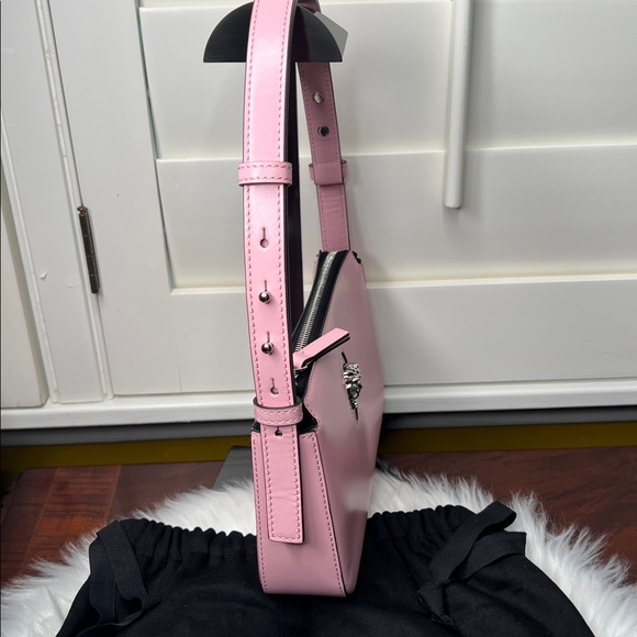 NOT AVAILABLE Versace La Medusa Light Pink Shoulder Bag Calf Leather NWOT w/COA - Picture 7 of 17